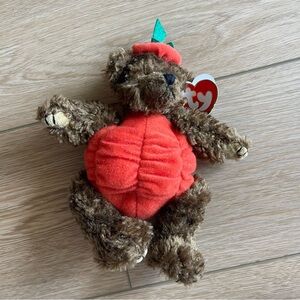 NWT Ty Peter Plush Bear with Pumpkin Design